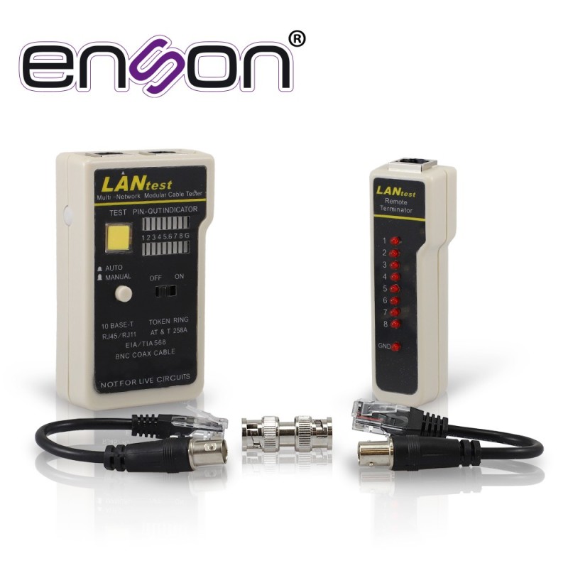 Tester para cable de red enson ens-teln2 ideal para identificar errore