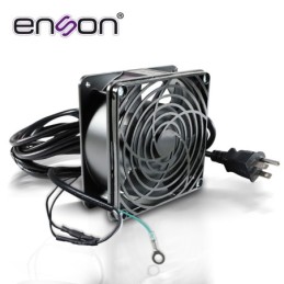 Ventilador enson 120 x 120 mm 110vca con cable y clavija para gabinete