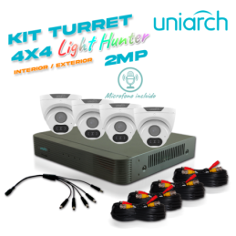 Kit sin caja uniarch 4x4 calidad 2mp analogico 4 camaras analagicas li