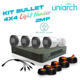 Kit sin caja uniarch 4x4 calidad 2mp analogico 4 camaras lighthunter b