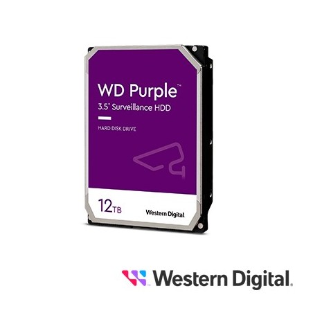 Disco duro dd 12tb sata wd purple wd121purp 24/7 optimizado para video