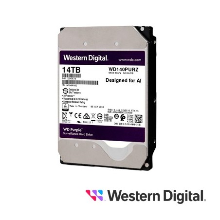 Disco duro dd 14tb sata wd purple wd141purp 24/7 optimizado para video