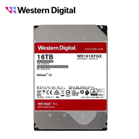 Dd disco duro wd161kfgx wd red pro 3.5 sata 16tb cache 256mb 7200rmp e