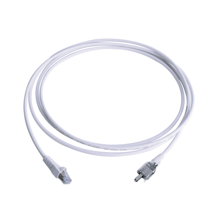 Cable de Parcheo TERA Cat5e 10/100BASE-T de 2 pares y conector modular LS0H Blanco 2 metros