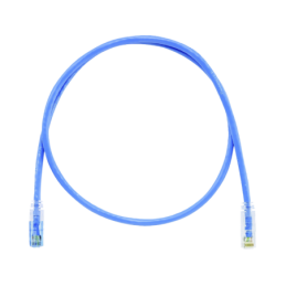 Cable de Parcheo TX6 Llaveado Azul UTP Cat6 24 AWG CM Azul 7ft