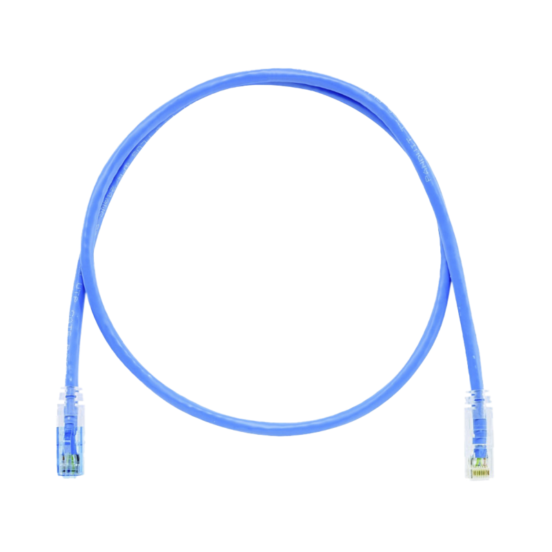 Cable de Parcheo TX6 Llaveado Azul UTP Cat6 24 AWG CM Azul 7ft