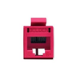 Conector Modular Jack Rj45 Cat6 Revconnect Belden Rv6mjkurd-S1 Estilo Keyconnect Rojo