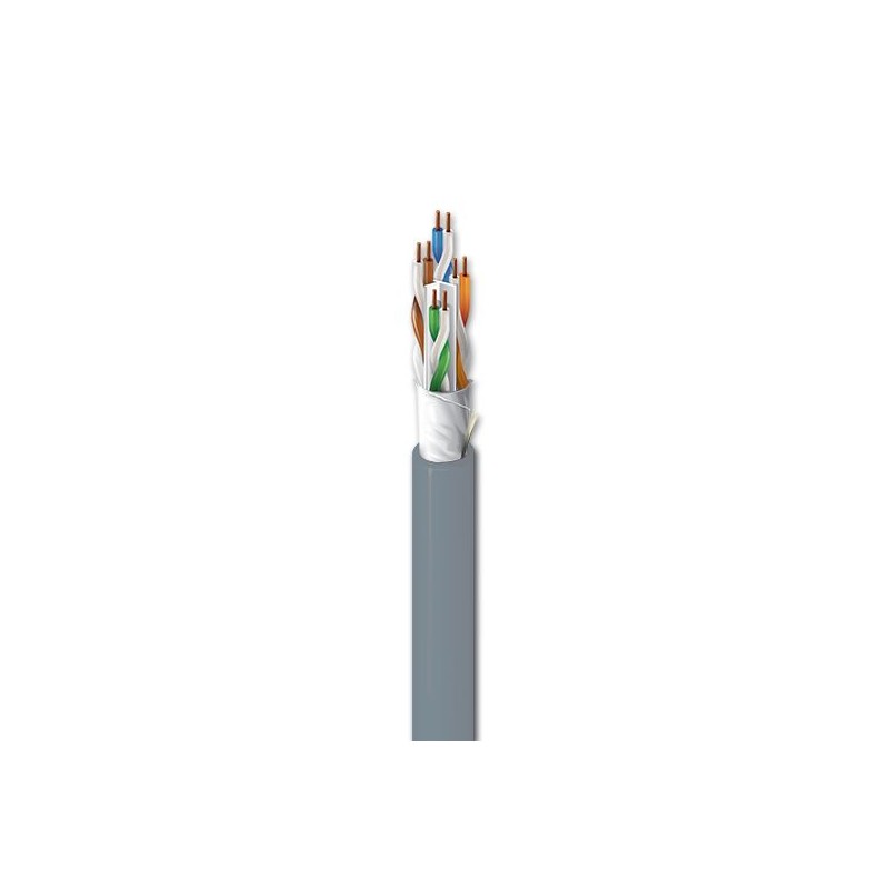 Cable utp cat6a belden 10gxw13 0081000 forro pvc gris cmp plenum 4 par