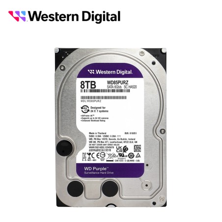 Disco duro dd 8tb sata wd purple wd85purz sata 3.5 5640 rpm 256mb cach