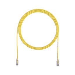 Cable de Parcheo UTP Cat6A CM/LSZH Diametro Reducido (28AWG) Amarillo 20 cm