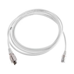 Cable de Parcheo TERA Cat6A 1/10G Ethernet de 4 pares y conector modular LS0H Marfil 20m