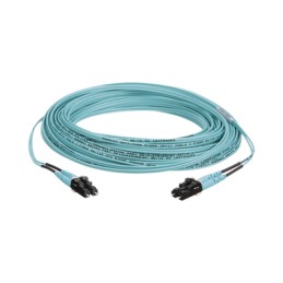 Jumper de Fibra Optica Multimodo 50/125 OM3 LC-LC Duplex OFNR (Riser) Aqua 28 ft