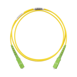 Jumper de Fibra Optica Monomodo 9/125 OS2 SC/APC-SC/APC Simplex OFNR (Riser) Amarillo 5 Metros