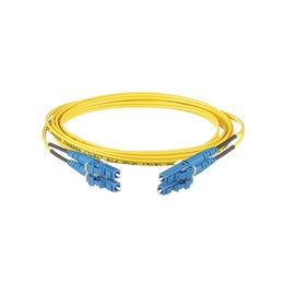 Jumper de Fibra Optica Monomodo 9/125 OS2 LC-LC Duplex OFNR (Riser) Amarillo 30 Metros