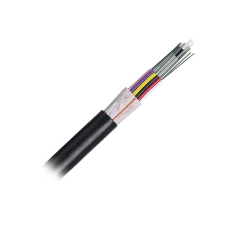 Cable de Fibra Óptica de 96 hilos, Monomodo OS2, Interior/Exterior, Loose Tube 250um, No Conductiva (Dieléctrica), OFNP (Plenum)