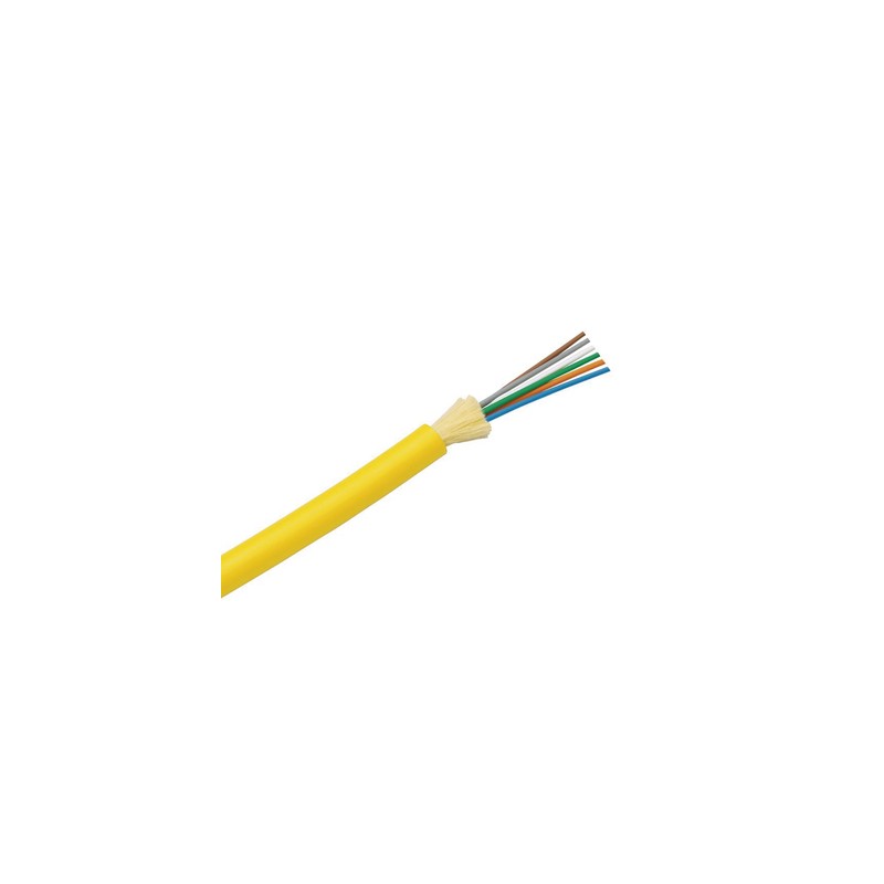 Cable de Fibra Optica de 48 hilos Monomodo OS2 9/125 Interior Tight Buffer 900um(Dielectrica) OFNR (Riser)1 metro