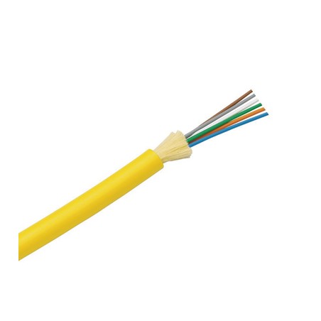 Cable de Fibra Optica de 48 hilos Monomodo OS2 9/125 Interior Tight Buffer 900um(Dielectrica) OFNR (Riser)1 metro