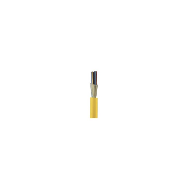 Cable de Fibra Optica de 24 hilos Interior Tight Buffer Armada con Interbloqueo OFCP Monomodo OS1 1 metro