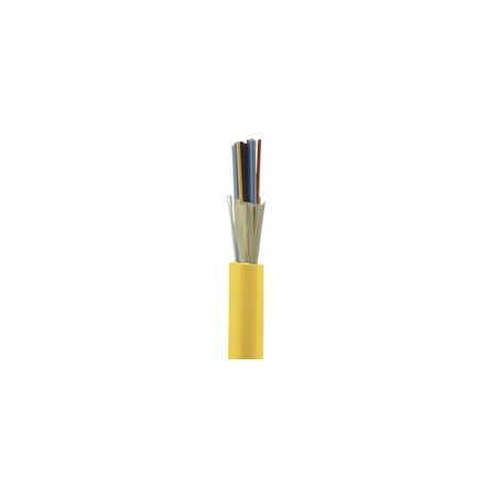 Cable de Fibra Optica de 24 hilos Interior Tight Buffer Armada con Interbloqueo OFCP Monomodo OS1 1 metro