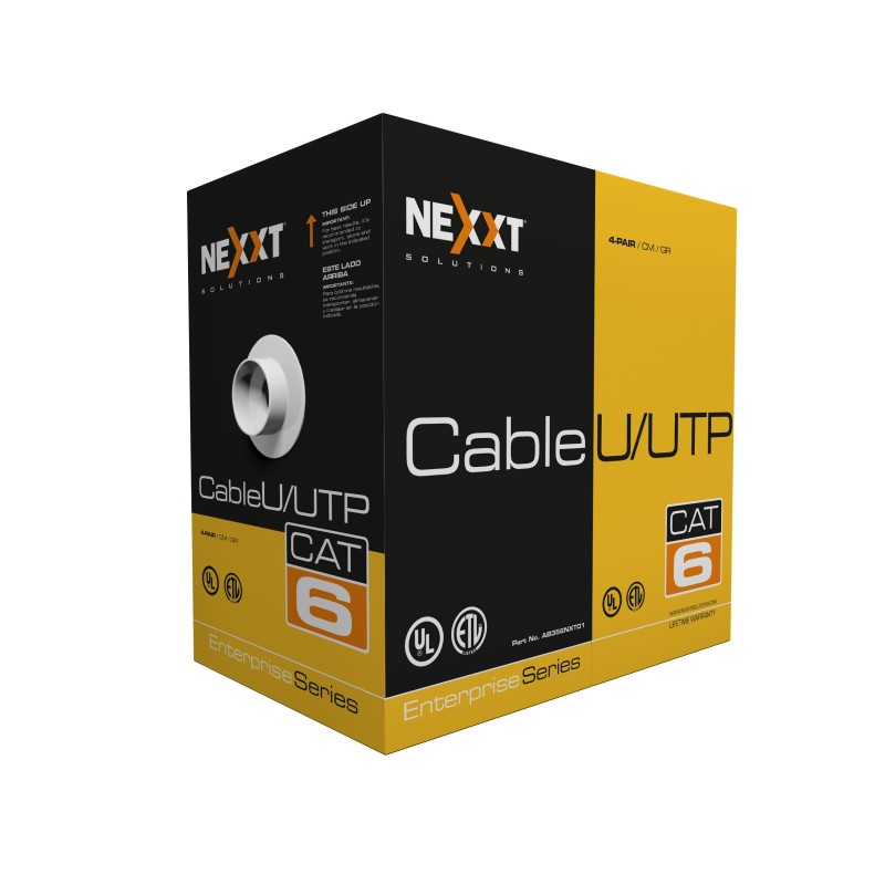 Bobina de Cable Nexxt Cat.6 UTP  tipo CM 305M Gris Enterprise