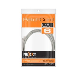 Cable Patchcord Nexxt Cat.6 UTP multifilar con  tipo CM 0.90M Gris