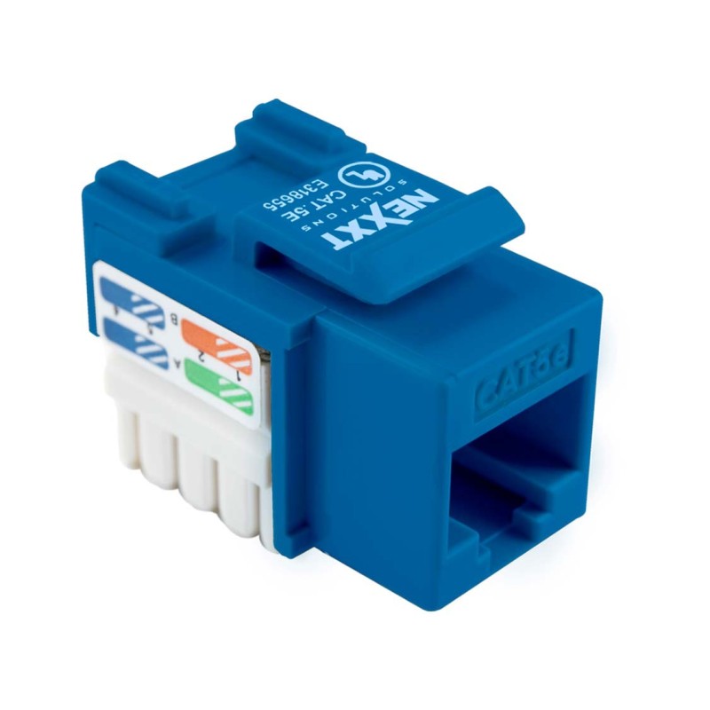 Módulo keystone Jack RJ-45 hembra Cat.5E Sin blindaje tipo 110 Azul