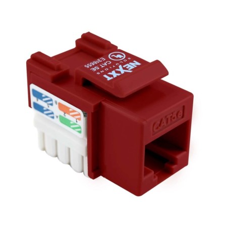 Módulo keystone Jack RJ-45 hembra Cat.5E Sin blindaje tipo 110 Rojo