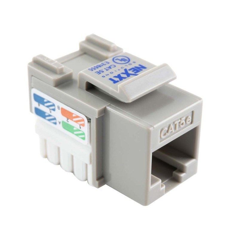 Módulo keystone Jack RJ-45 hembra Cat.5E Sin blindaje tipo 110 Gris