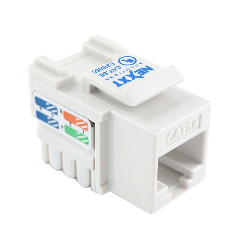 Módulo keystone Jack RJ-45 hembra Cat.5E Sin blindaje tipo 110 Blanco