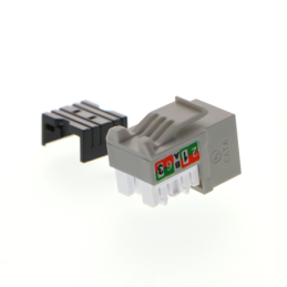 Módulo Keystone jack  RJ-45 hembra Cat.6 Sin blindaje tipo 110 Gris