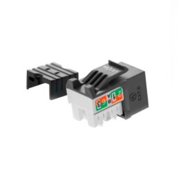 Módulo Keystone jack  RJ-45 hembra Cat.6 Sin blindaje tipo 110 Negro