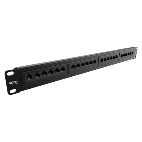 Patch panel para rack Cat.5E Pre-configurado 24 puertos sin blindaje tipo 110