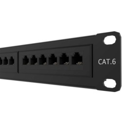 Patch panel para rack Cat.6 Pre-con gurado 24 puertos sin blindaje tipo 110