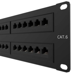 Patch panel para rack Cat.6 Pre-con gurado 48 puertos sin blindaje tipo 110