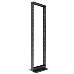 Rack abierto de 2 postes acero 19 pulgadasorificios cuadrados 25U 1.25X51X36Mts