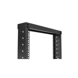 Rack abierto de 2 postes acero 19 pulgadasorificios cuadrados 25U 1.25X51X36Mts