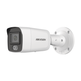 Camara Bala IP 4MP/ Color 24/7 ColorVu / Lente 2.8 mm / Luz Blanca 40 mts / IP67 / WDR 130 dB / Audio y Alarma I/O / Captura Fac