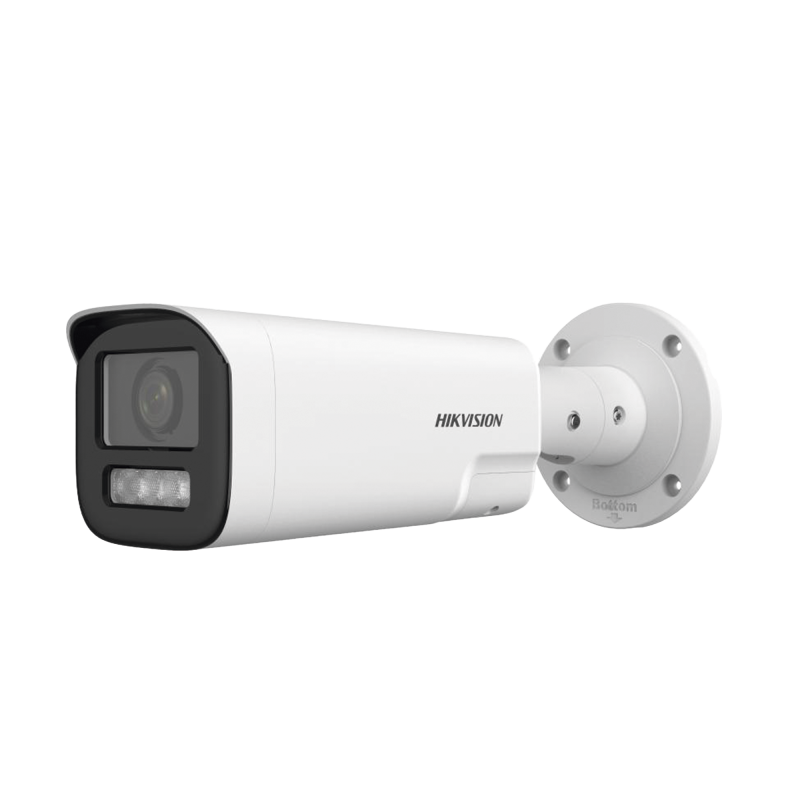 Camara Bala IP 4MP/ Lente Mot. 2.8 a 12 mm / Dual Light 50 mts IR + 50 mts Luz Blanca / ACUSENSE Lite / Audio de 2 Vias / Luz In