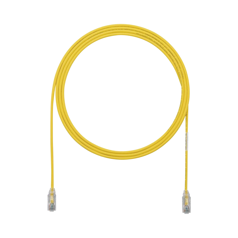 Cable de Parcheo TX6 UTP Cat6 Diametro Reducido (28AWG) Amarillo 7ft