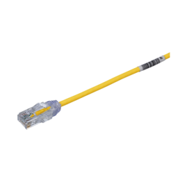 Cable de Parcheo TX6 UTP Cat6 Diametro Reducido (28AWG) Amarillo 8in (20.2cm)