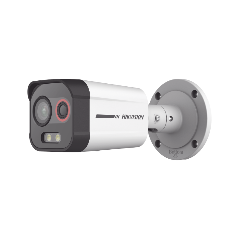 Camara Bala IP Dual / Termica 1.35 mm 96 x 72 / Optico 4 mm 4 MP / Deteccion de Intrusion por VCA 30 mts /30 mts Luz Blanca / IP