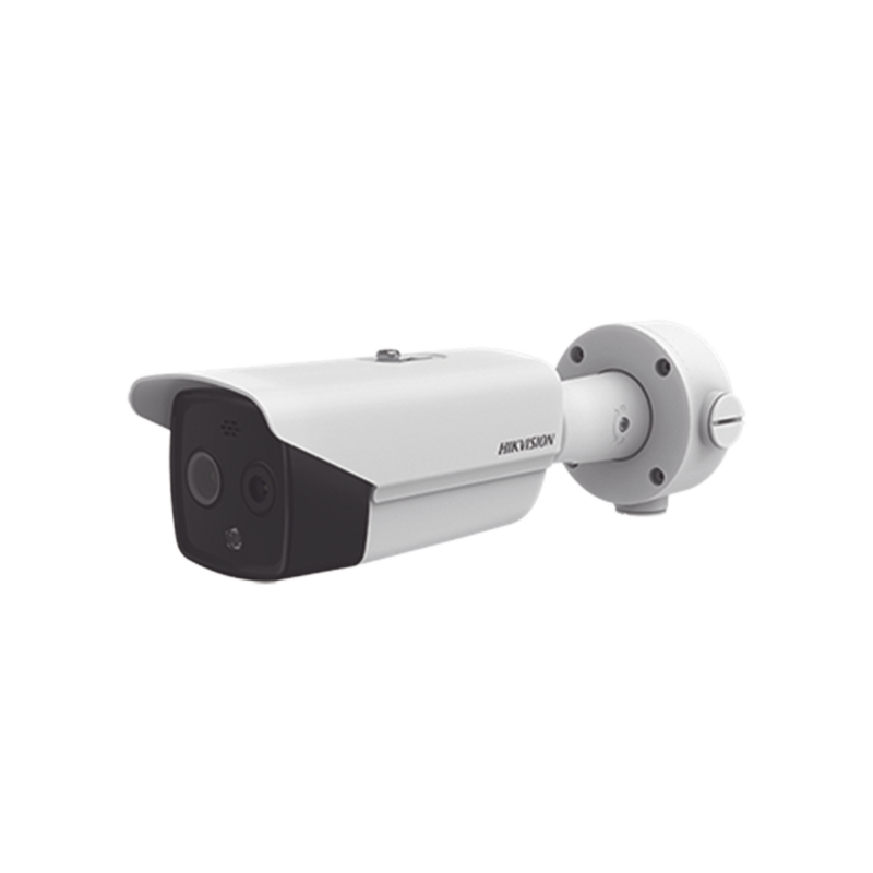 Camara Bala IP Dual / Termica 6.2 mm 160 x 120 / Optico 8 mm 4 MP / DETECCION DE PERSONAS 182 m /40 mts IR / IP67 / PoE / Termom