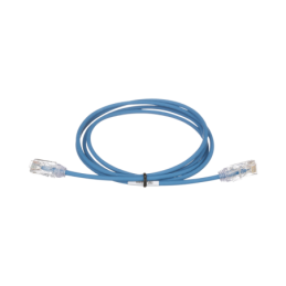 Cable de Parcheo TX6 UTP Cat6 Diametro Reducido (28AWG) Azul 10ft