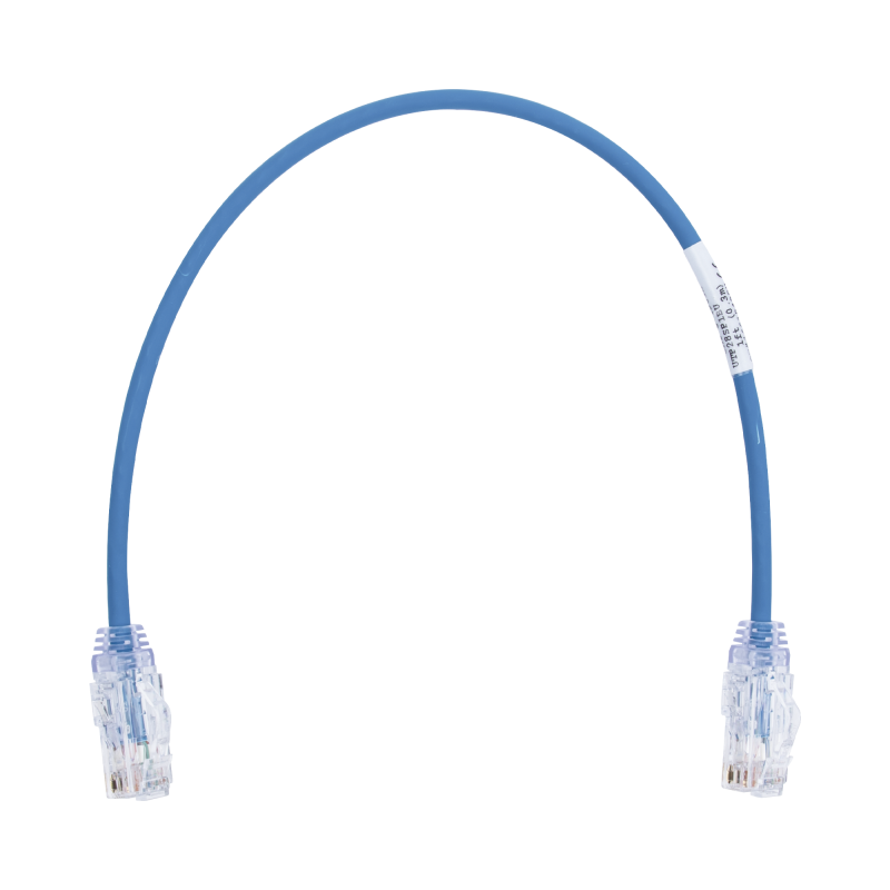 Cable de Parcheo TX6 UTP Cat6 Diametro Reducido (28AWG) Azul 1ft