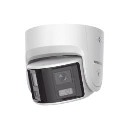 Camara Camara Turret IP Panoramica 4 MP / 2 Lentes 2.8 mm 180° / Color 24/7 ColorVu / PoE / WDR 130° / IP67 / ACUSENSE / Luz Est