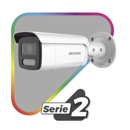 Camara ColorVu  Camara Bala IP 4MP/ Lente 4 mm / 60 mts IR + 60 mts Luz Blanca / IP67 / Luz Intermitente y Alerta de Audio / Vid