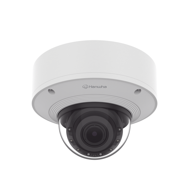 Camara Domo 2MP Solid EDGE / Wisenet WAVE embebido / Antivandalica / Lente Motorizado de 4.38 A 9.33mm / P-Iris / WDR 120dB / 2T