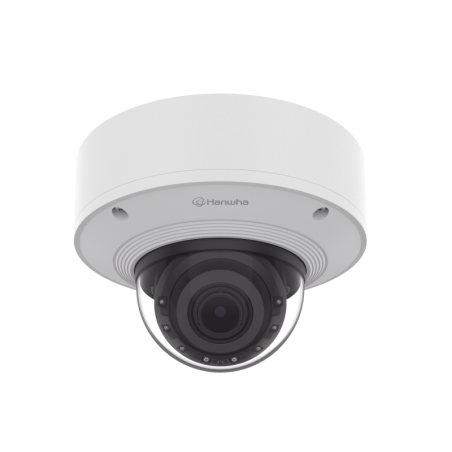 Camara Domo 2MP Solid EDGE / Wisenet WAVE embebido / Antivandalica / Lente Motorizado de 4.38 A 9.33mm / P-Iris / WDR 120dB / 2T