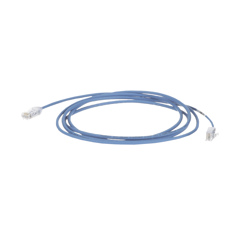 Cable de Parcheo TX6 UTP Cat6 Diametro Reducido (28AWG) Azul 43ft