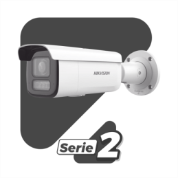 Camara Dual Light 2 Mic Integ Camara Bala IP 2MP / Lente Mot. 2.8 a 12 mm / 60 mts Luz Blanca + 60 mts IR / ACUSENSE / IP67 / IK